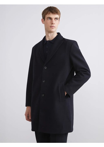 Southblue Lacivert Standart Kalıp Erkek Kaşe Kaban