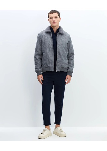 Lcw Vision Antrasit Standart Kalıp Gömlek Yaka Erkek Kaşe Mont fiyatları