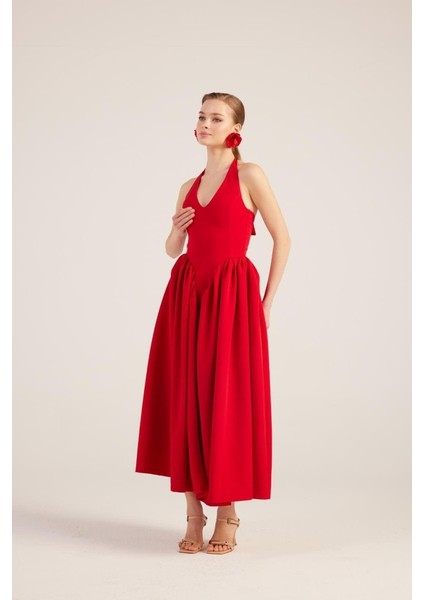 Yake Store Ophelia Elbise Kırmızı modelleri