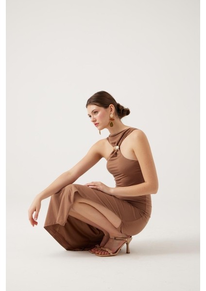 Yake Store Jana Elbise Kahve modelleri