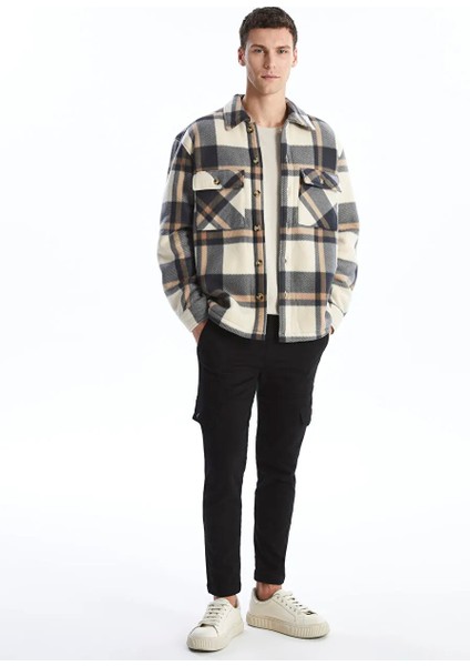 Xsıde Bej Rahat Kalıp Uzun Kollu Ekose Erkek Gömlek Ceket fiyatları