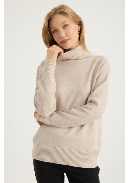 Balıkçı Yaka Simli Triko