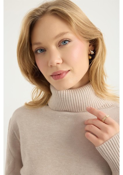 Balıkçı Yaka Simli Triko fırsatları