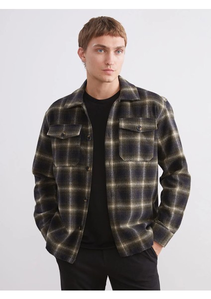 Lcw Vision Haki Regular Fit Uzun Kollu Ekose Erkek Gömlek Ceket fiyatları