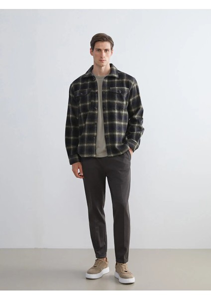 Lcw Vision Haki Regular Fit Uzun Kollu Ekose Erkek Gömlek Ceket fırsatları