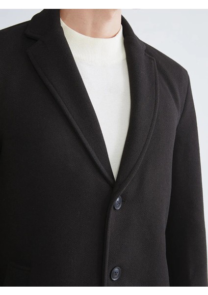 Southblue Kahverengi Standart Kalıp Ceket Yaka Erkek Kaşe Kaban modelleri