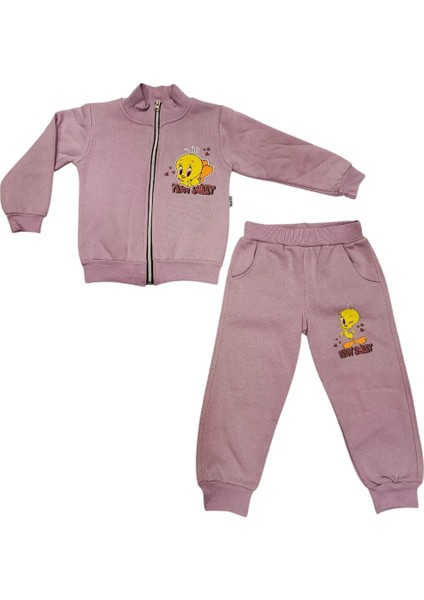 Kız Çocuk Tweety Kalın Hırkalı Takım