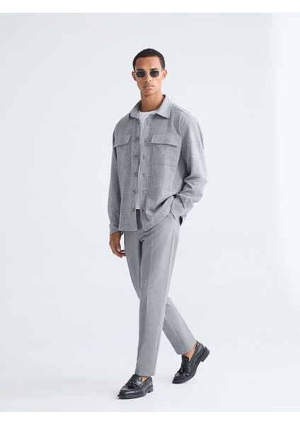 Lcw Vision Gri Regular Fit Uzun Kollu Ekose Erkek Gömlek Ceket fiyatları