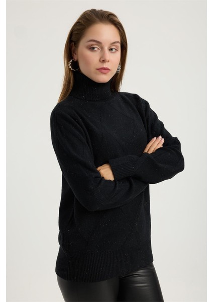 Balıkçı Yaka Simli Triko modelleri