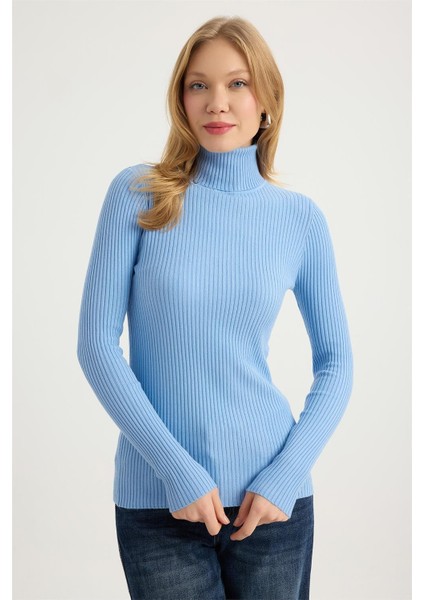 Balıkçı Yaka Fitilli Triko