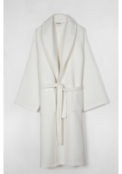 %100 Pamuk Unisex Waffle Pike Bornoz - Yüksek Su Emici & Yumuşak Şal Yaka Bornoz fırsatları