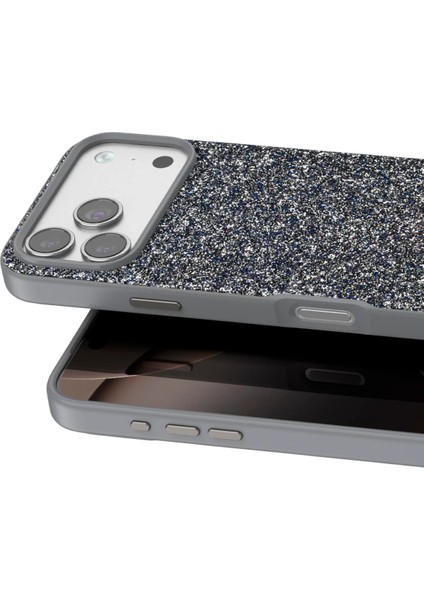 OMR02 Apple iPhone 17 Pro Bright Simli Kapak - Gümüş fiyatları