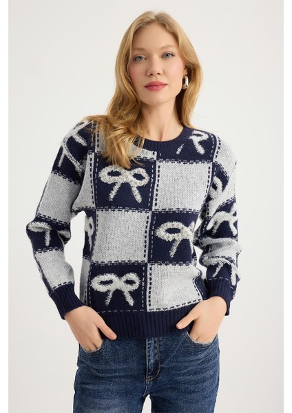 Renkli Taşlı Triko