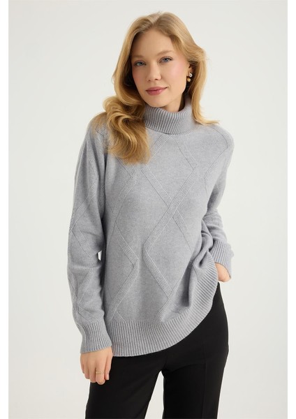 Balıkçı Yaka Simli Triko