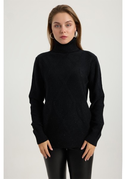 Balıkçı Yaka Simli Triko