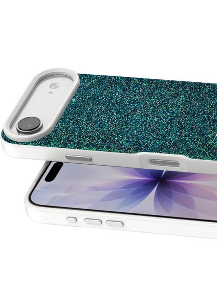 OMR02 Apple iPhone 17 Air Bright Simli Kapak - Koyu Yeşil fiyatları