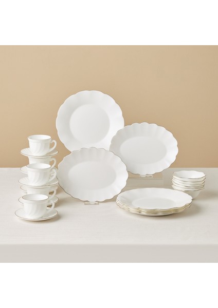Florina Gold Opal Cam 26 Parça 6 Kişilik Kahvaltı Takımı