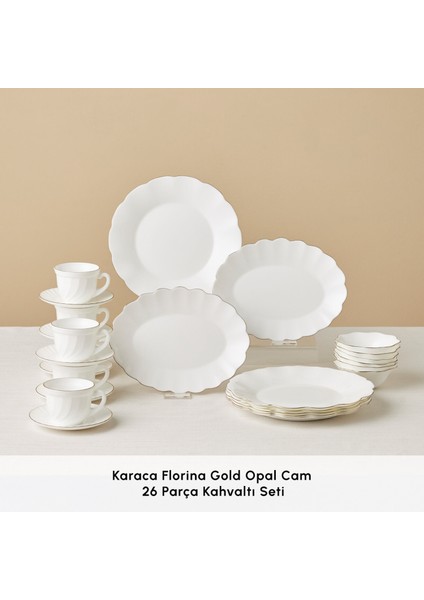 Florina Gold Opal Cam 26 Parça 6 Kişilik Kahvaltı Takımı fiyatları