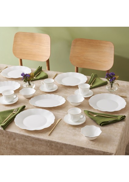 Florina Gold Opal Cam 26 Parça 6 Kişilik Kahvaltı Takımı