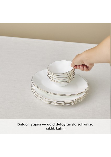 Florina Gold Opal Cam 26 Parça 6 Kişilik Kahvaltı Takımı modelleri
