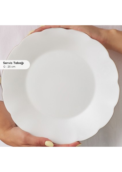 Florina Gold Opal Cam 26 Parça 6 Kişilik Kahvaltı Takımı fırsatları