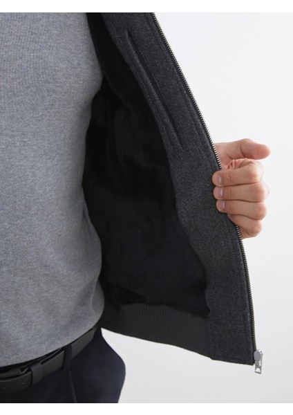 Lcw Vision Antrasit Standart Kalıp Gömlek Yaka Erkek Mont fırsatları