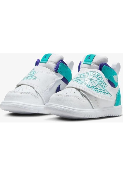 Sky Jordan 1 Td Leather Infant Sneaker Hakiki Deri Cırt Bantlı Çocuk Günlük Spor Ayakkabı Beyaz Yeşil modelleri