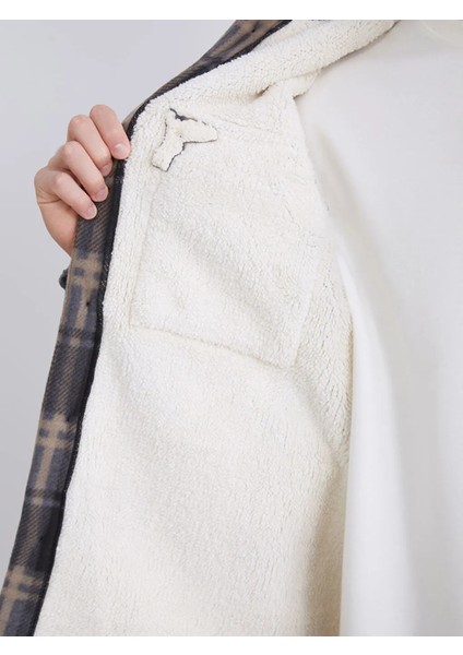 Xsıde Siyah Rahat Kalıp Uzun Kollu Ekose Erkek Gömlek Ceket fırsatları