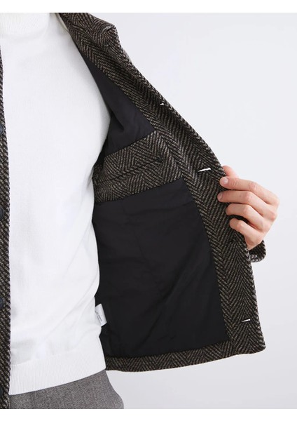 Lcw Vision Kahverengi Standart Kalıp Erkek Kaşe Kaban modelleri