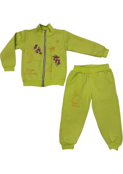 Kız Çocuk Unıcorn Kalın Hırkalı Takım