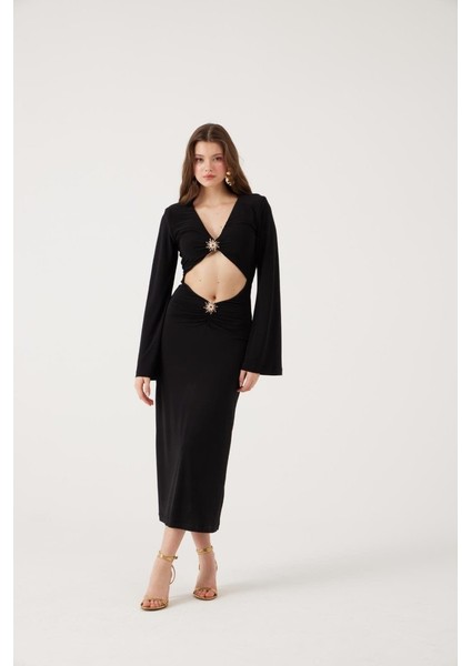 Yake Store Sunlit Elbise Siyah