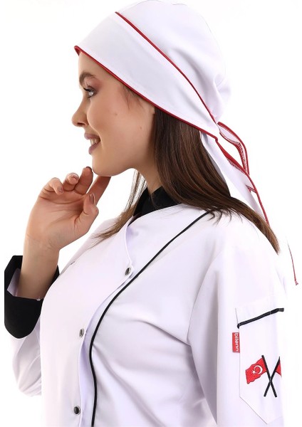 Kuyruklu Bone - Beyaz-Kırmızı indirimleri