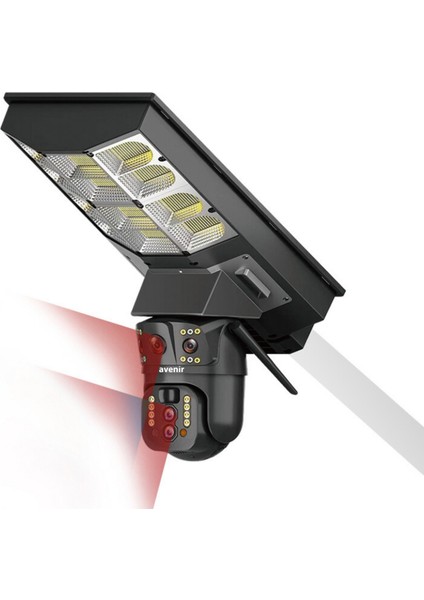 AV-SL400W 4mp 2 Kameralı Wifi Solar Panelli Sokak Lambası Büyük Boy