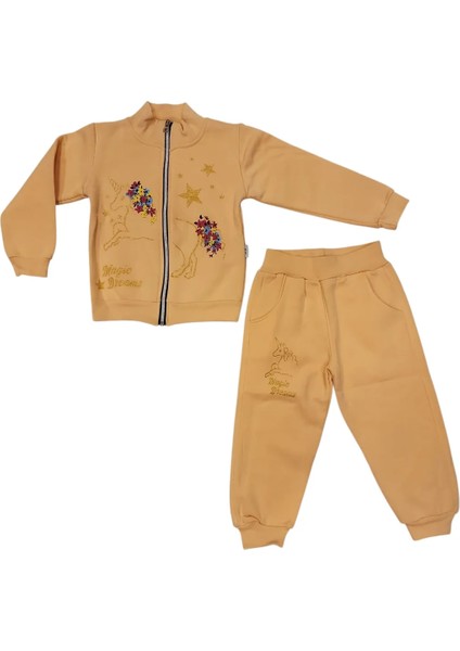 Kız Çocuk Unıcorn Kalın Hırkalı Takım