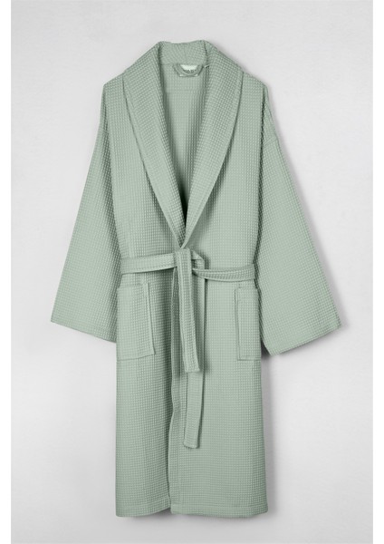 %100 Pamuk Unisex Waffle Pike Bornoz - Yüksek Su Emici & Yumuşak Şal Yaka Bornoz fırsatları