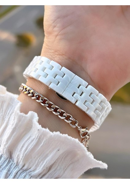 Seramik Kordon Taşlı Kadran 2 Yıl Garantili 3 Atm Kadın Kol Saati+Bileklik Hediyeli Sm1 modelleri