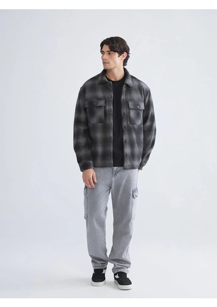 Xsıde Haki Rahat Kalıp Uzun Kollu Ekose Erkek Gömlek Ceket fiyatları