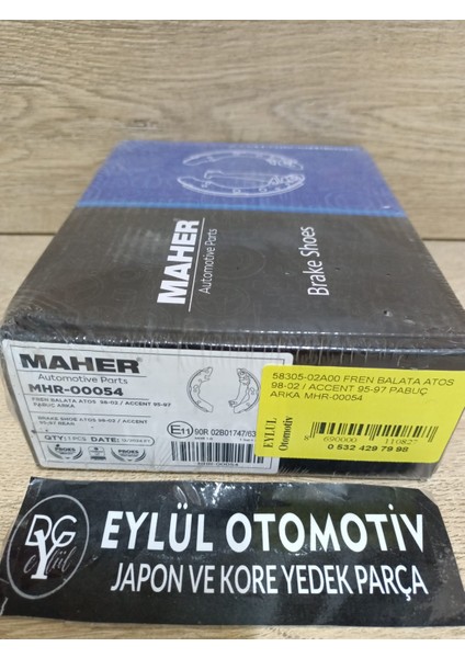 58305-02A00 Fren Balata Atos 98-02 / Accent 95-97 Pabuç Arka MHR-00054 fiyatları