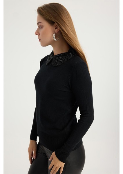 Boncuklu Yakalık Triko fiyatları