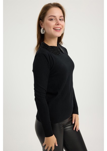 Boncuklu Yakalık Triko modelleri