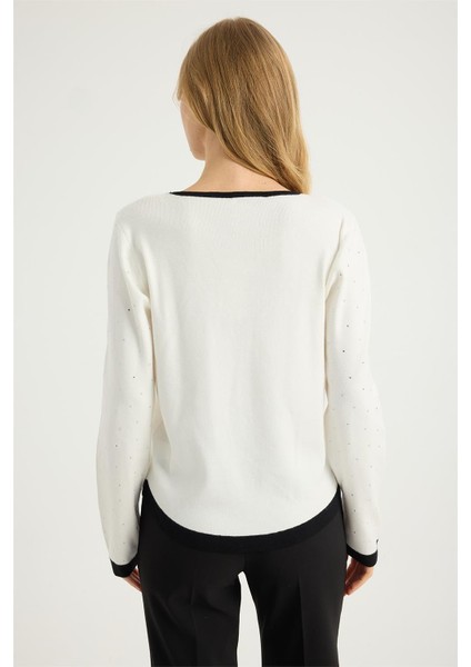 Renkli Damla Taşlı Triko indirimleri