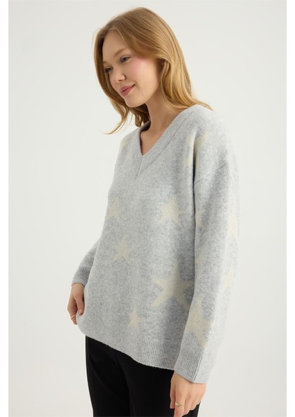 V Yaka Simli Triko fiyatları