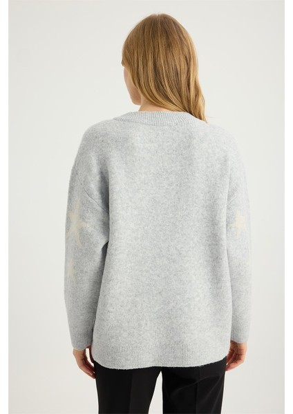 V Yaka Simli Triko indirimleri