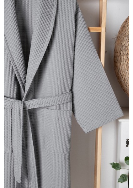 %100 Pamuk Unisex Waffle Pike Bornoz - Yüksek Su Emici & Yumuşak Şal Yaka Bornoz modelleri