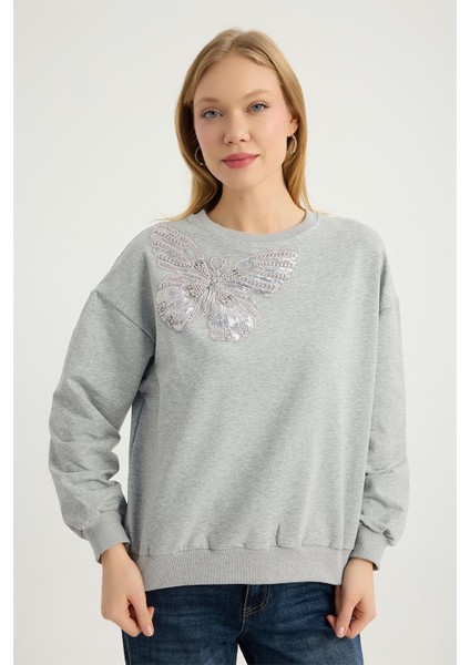 Payet Boncuklu Sweat