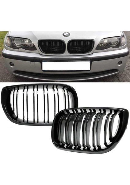 Bmw E46 Ön Panjur Izgara Piano Black 2002-2004