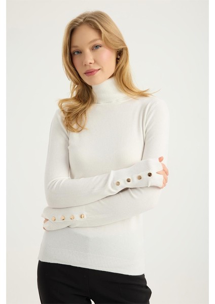 Balıkçı Yaka Perçinli Triko