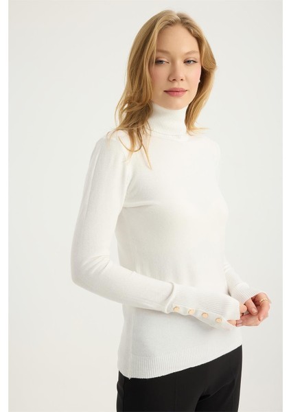 Balıkçı Yaka Perçinli Triko modelleri