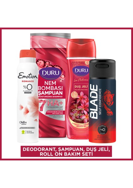 Nem Bombası Dökülme Karşıtı Şampuan, Duş Jeli & Emotion Kadın - Erkek Deodorant