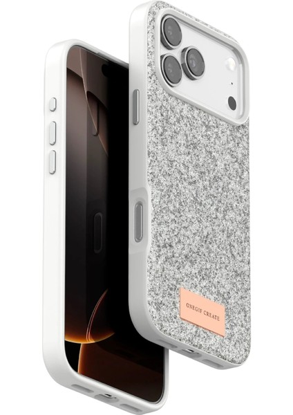 OMR02 Apple iPhone 17 Pro Max Bright Simli Kapak - Beyaz